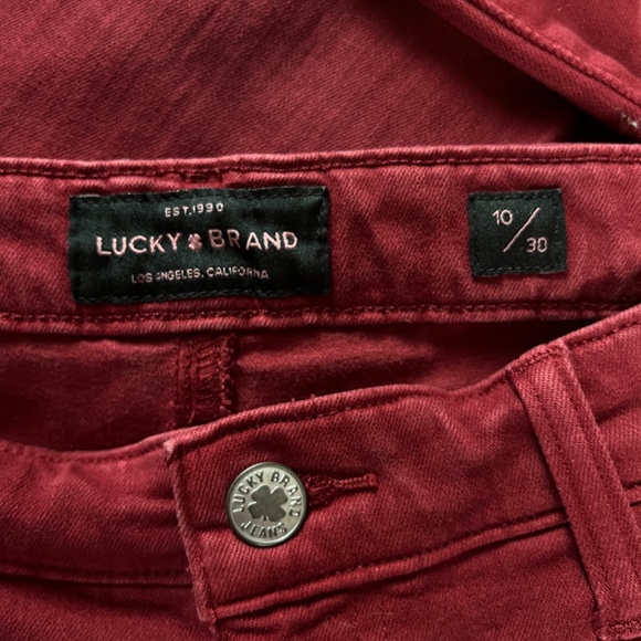 Lucky Brand Ava Skinny Red Pants 10/30 - Picture 5 of 6